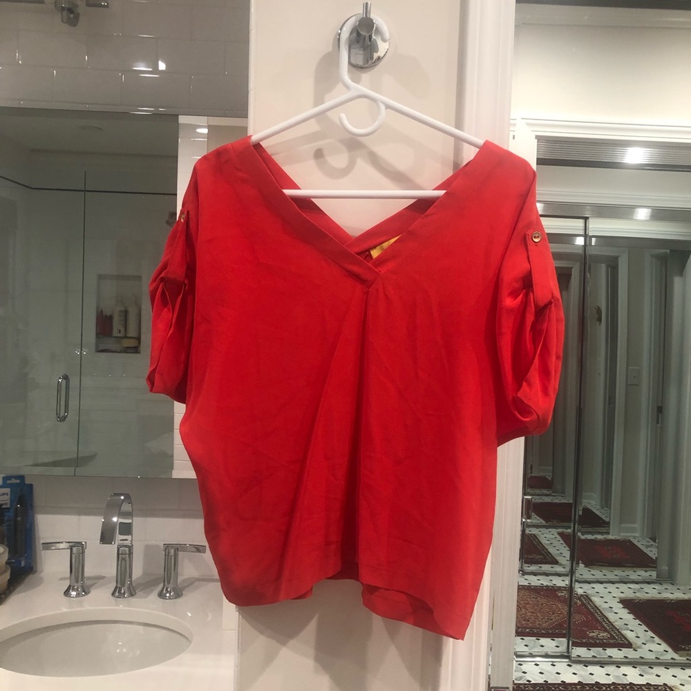Red Aaron Ashe Loose Blouse
